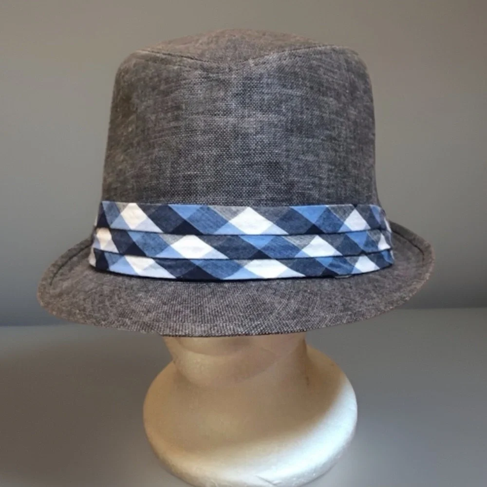 Urban Plaid Fedora Trilby Urban Gangster Hat